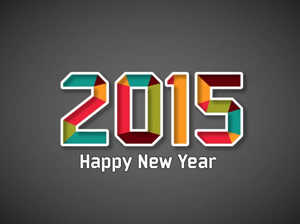 Feliz Año Nuevo 2015 tarjeta de felicitación de apelación . — Vector de stock