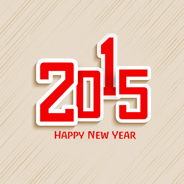 Stylish text for Happy New Year 2015 celebrations. — Stock Vector