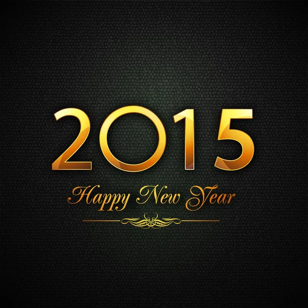 Neujahrsfeier 2015 mit glänzendem Text. — Stockvektor