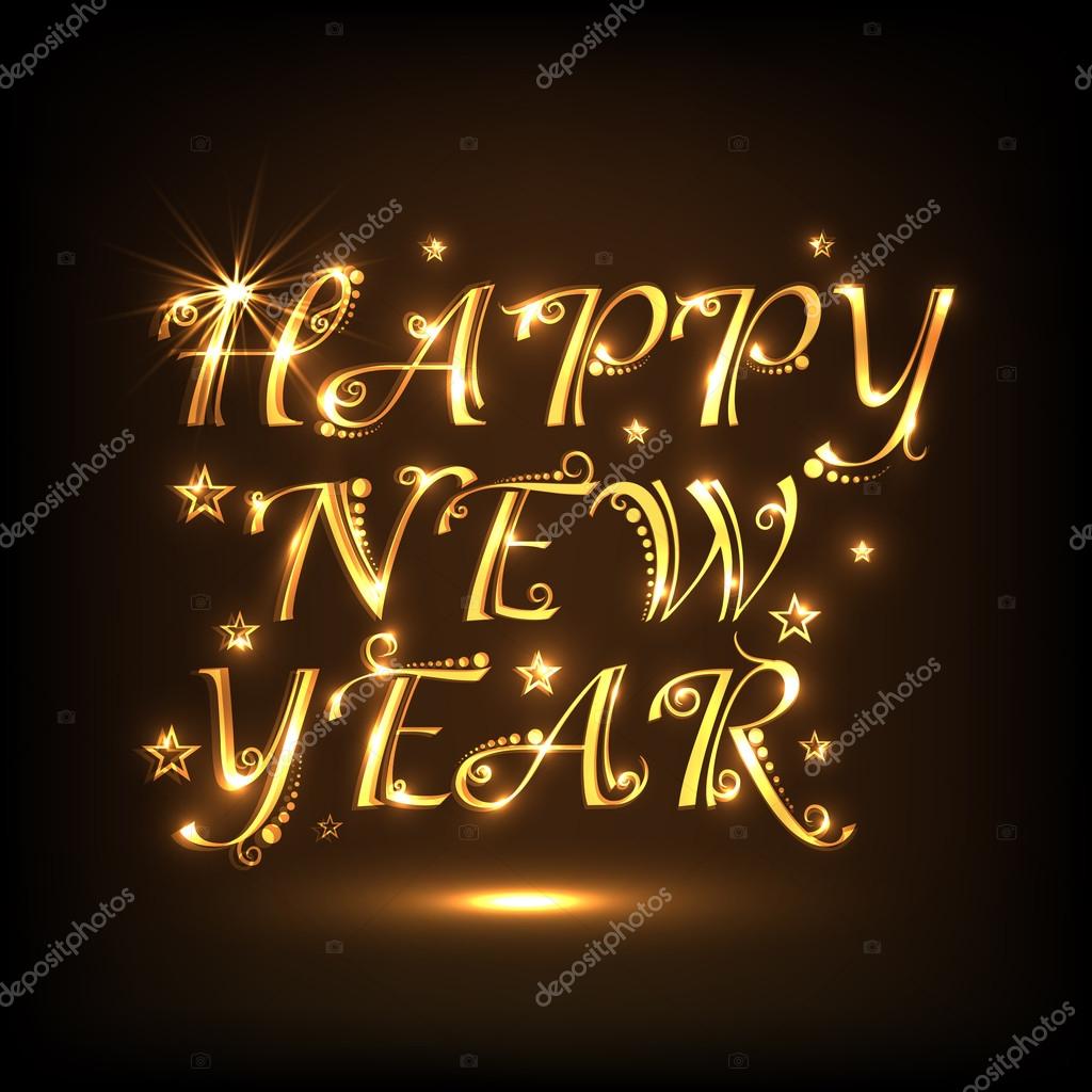 Shiny text design for Happy New Year 2015 celebration. Stock Vector