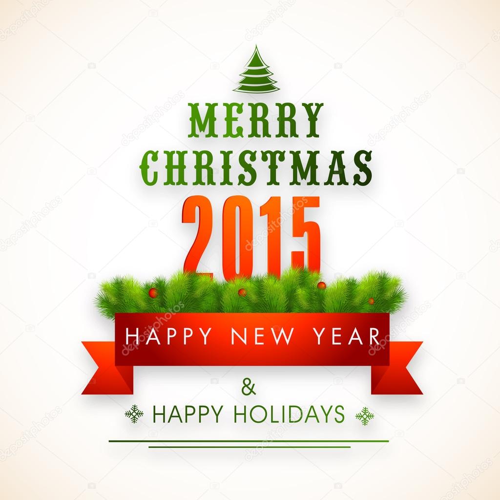 Concept of Merry Christmas and Happy New Year celebration.