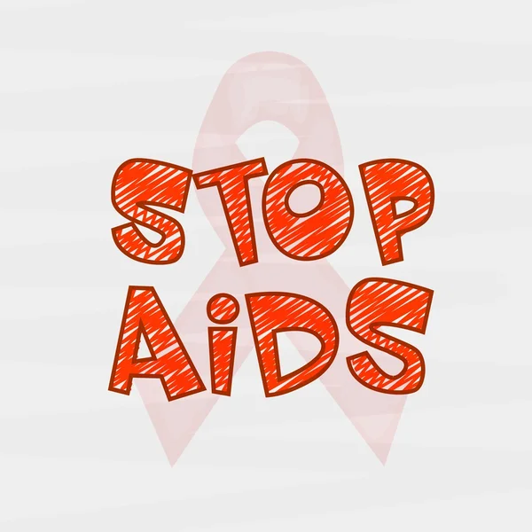 Diseño de póster o pancarta para el Día Mundial del SIDA . — Archivo Imágenes Vectoriales