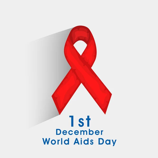 Concept of World Aids Day with awareness ribbon. — Stock Vector
