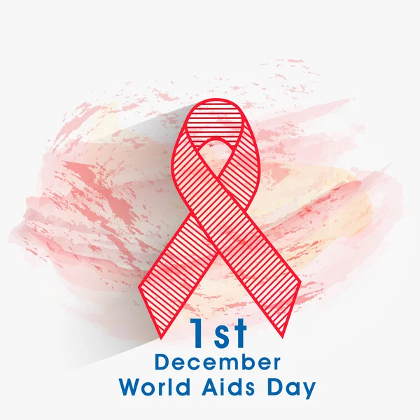 Begreppet World Aids Day med awareness ribbon. — Stock vektor