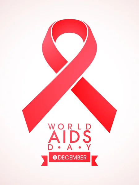 World Aids Day concept with awareness ribbon. — Stock Vector