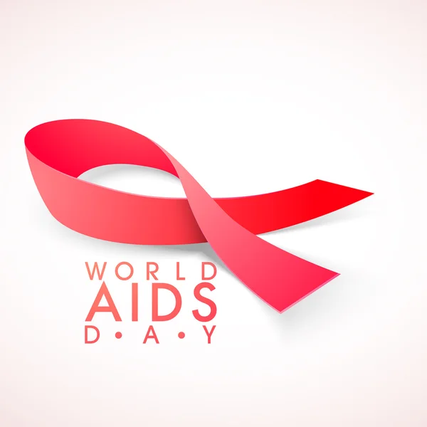 Concept of World Aids Day with awareness ribbon. — Stock Vector