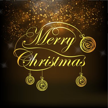 Merry Christmas kutlama için tebrik kartı tasarımı.