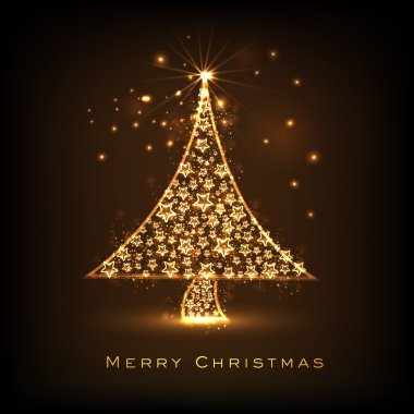 Neşeli Noel kutlaması için parlak Xmas ağacı.
