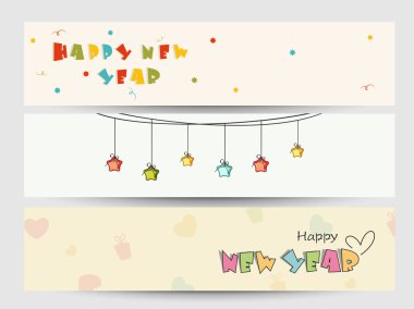 Web sitesi başlık veya afiş yeni yıl 2015 kutlama için ayarla.