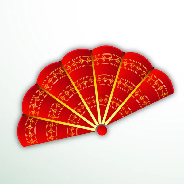 Concept of Chinese with traditional fan. — Stock Vector