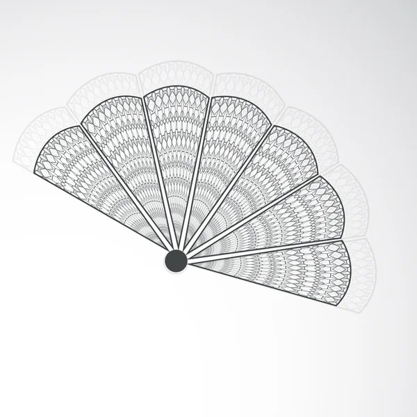 Concept of Chinese paperfan. — Stock Vector
