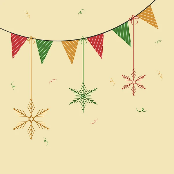 Prachtige decoratie voor feesten Merry Christmas. — Stockvector