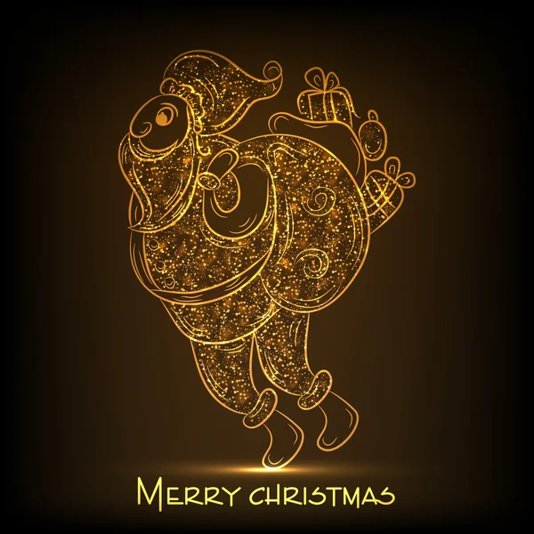 Wenskaart ontwerp voor Merry Christmas vieringen. — Stockvector