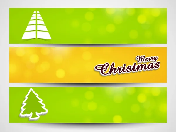 Website header or banner set for Merry Christmas celebration. — Stock Vector