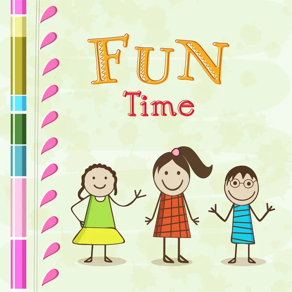 Стильный дизайн текста Fun Time . — стоковый вектор