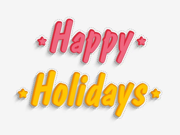 Diseño de texto de Felices Fiestas . — Vector de stock