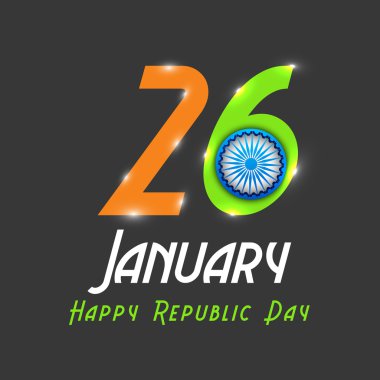 Poster veya başlık sayfası tasarımı Hint Cumhuriyet Bayramı kutlamaları için.