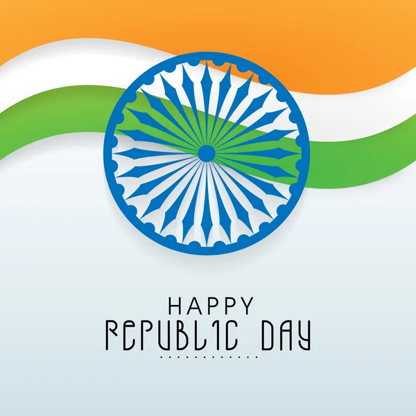 Indiai Köztársaság napja ünnepség ashoka kerék. — Stock Vector