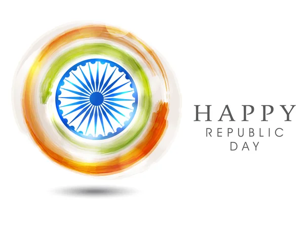 Indian Republic Day celebrations with Ashoka Wheel. — Stock Vector