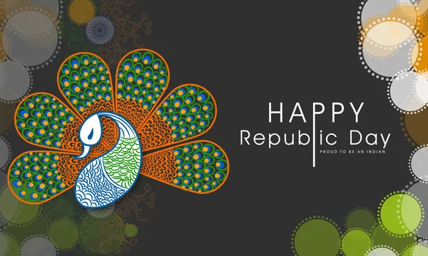Happy Indian Republic Day viering concept. — Stockvector