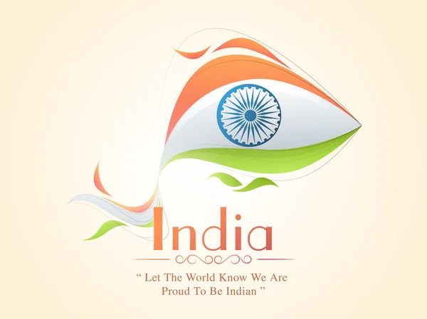 Dzień Republiki Indii uroczystości z kreatywnych flagi narodowej w kształcie ryby. — Wektor stockowy