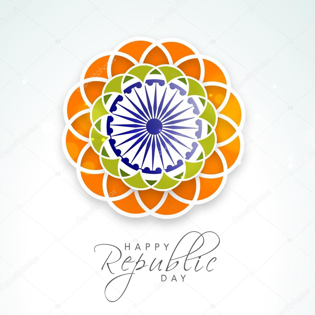 Indian Republic Day celebration with beautiful flower.