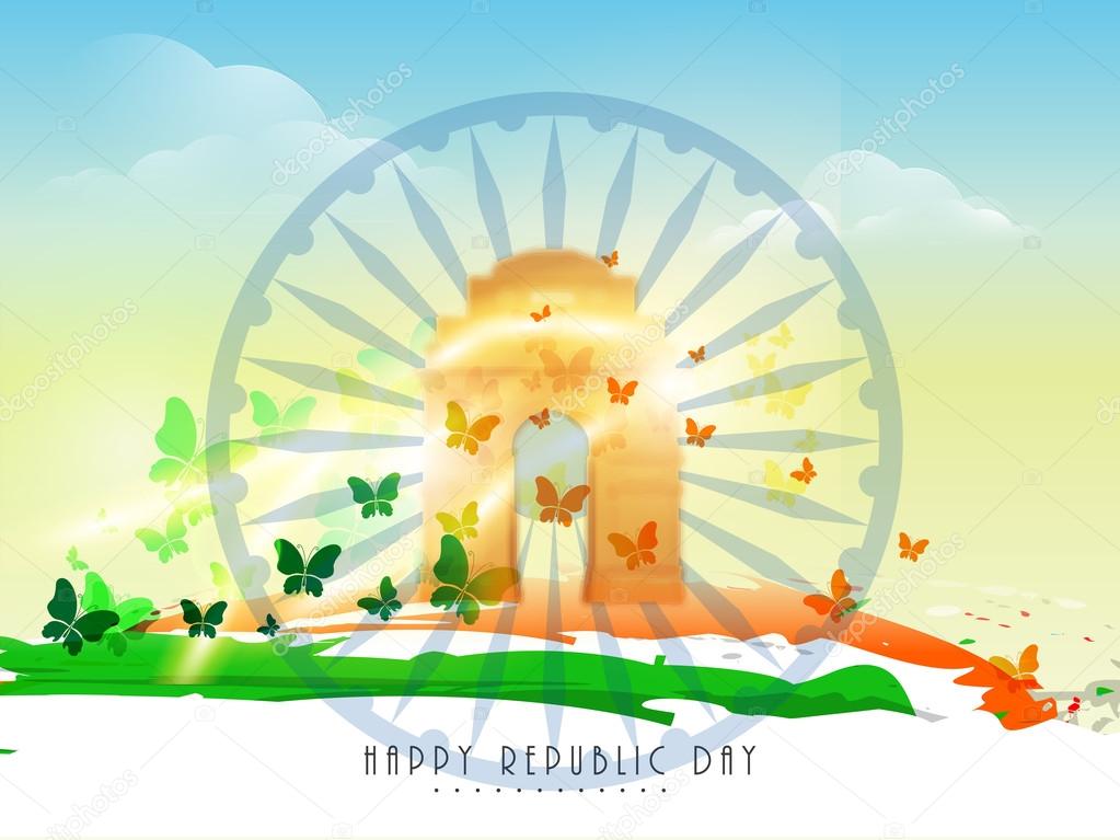 Indian Republic Day celebration concept.