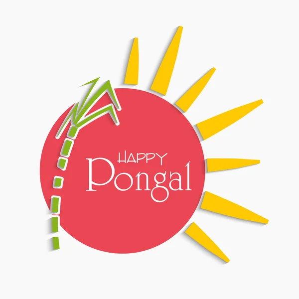 南インドの祭り、幸せ Pongal の祭典. — ストックベクタ