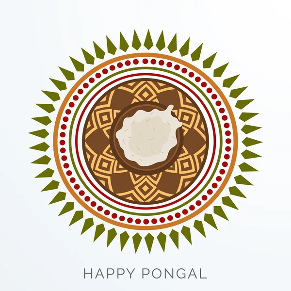 Happy Pongal festival celebration concept. — Stock Vector