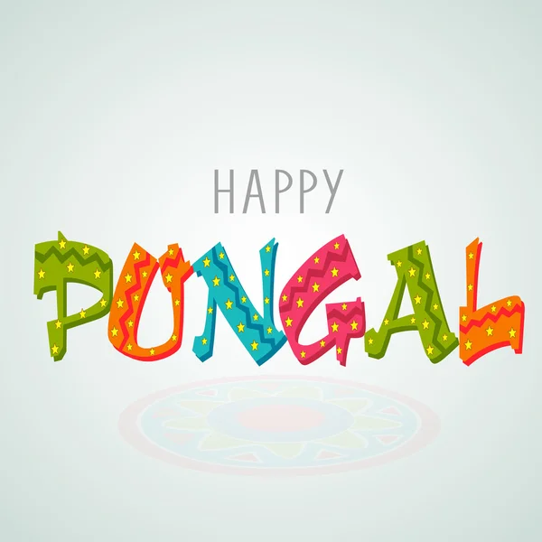 Plakat- oder Bannerdesign für fröhliche Pongal-Feste. — Stockvektor