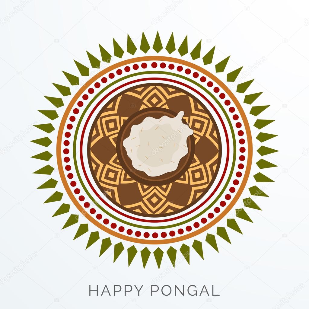 Happy Pongal festival celebration concept.