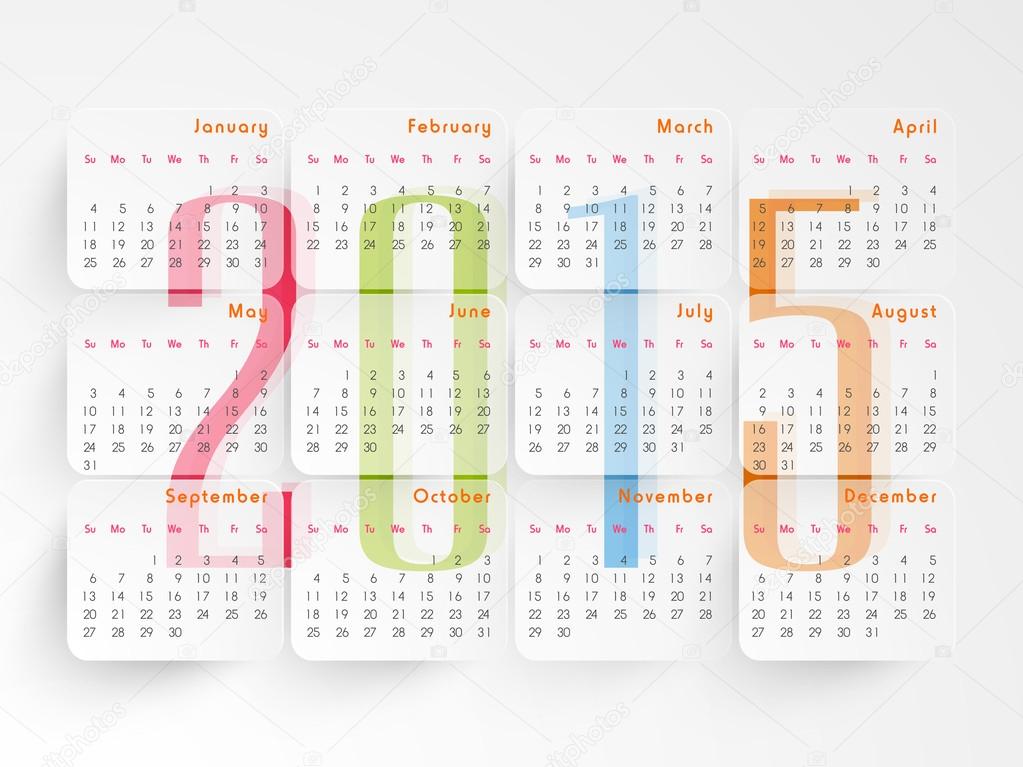 Calendar Design Illustrator : Yearly calendar design — stock vector Calendar Design Illustrator : Yearly calendar design — stock vector