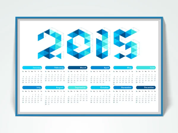 Concepto con diseño de calendario anual 2015 . — Archivo Imágenes Vectoriales