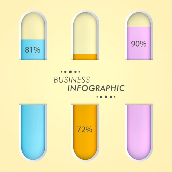 Concept of business infographic text tube. — Stock Vector
