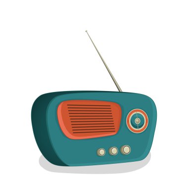 Retro transistörlü radyo tasarım.