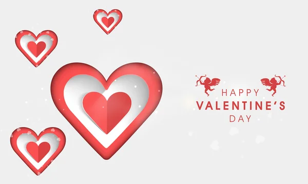 Stylish heart shape for Valentine's Day celebration. — Stock Vector