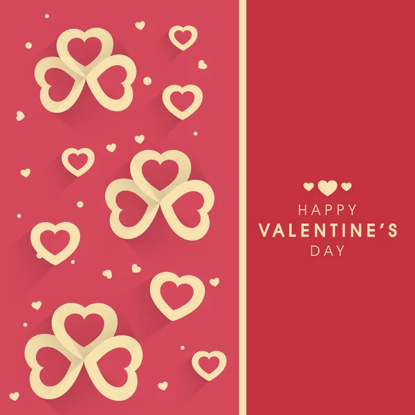 Greeting card design for Valentine's Day celebration. — Stock Vector