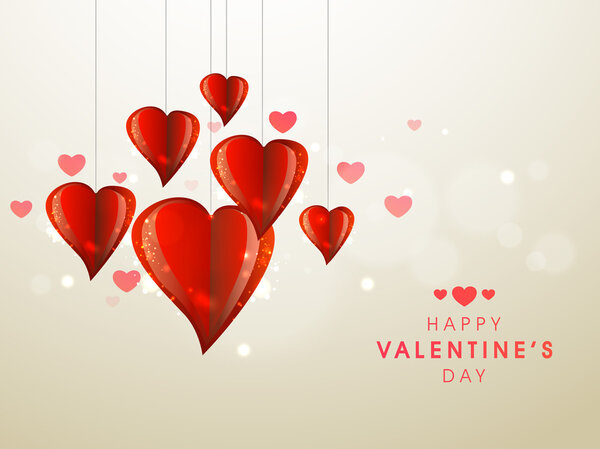 Happy Valentine's Day celebration with stylish hearts.