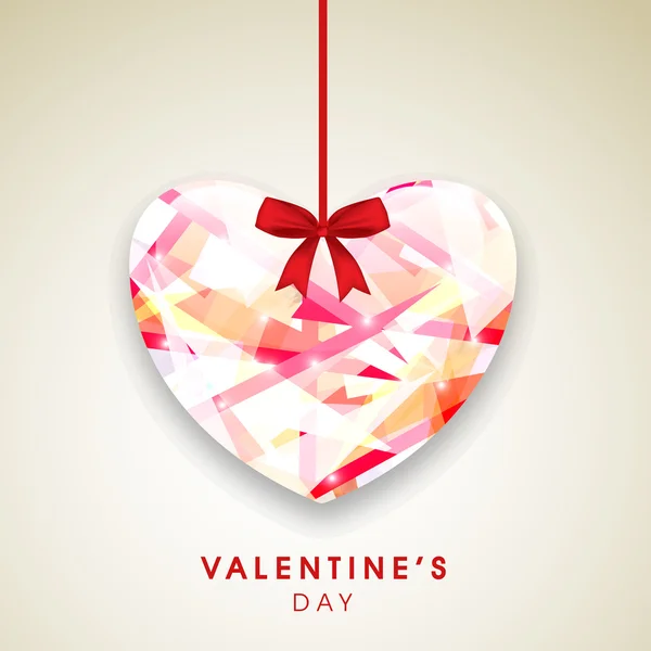 발렌타인의 날 축 하 인사말 카드 디자인. — 스톡 벡터