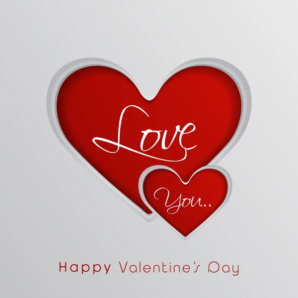 Tarjeta de felicitación para la celebración del Día de San Valentín . — Vector de stock