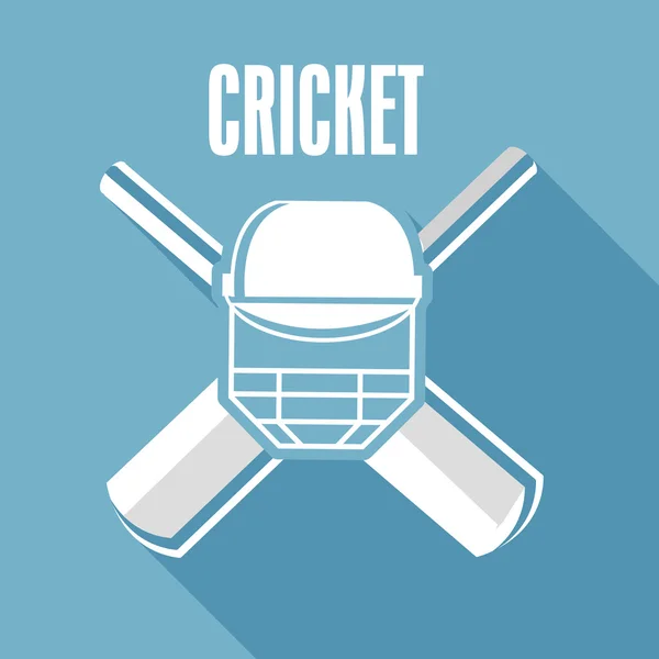 Cricket text with cricket objects. — Stock Vector