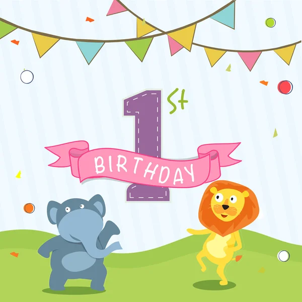 1st birthday background Vector Art Stock Images | Depositphotos