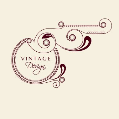 Güzel vintage çiçek tasarım.