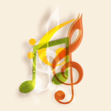 renkli müzik notaları.