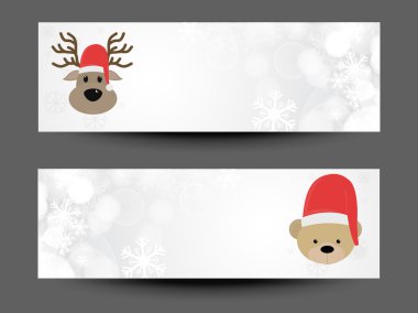 Web üstbilgi veya afiş Merry Christmas kutlama için ayarla.