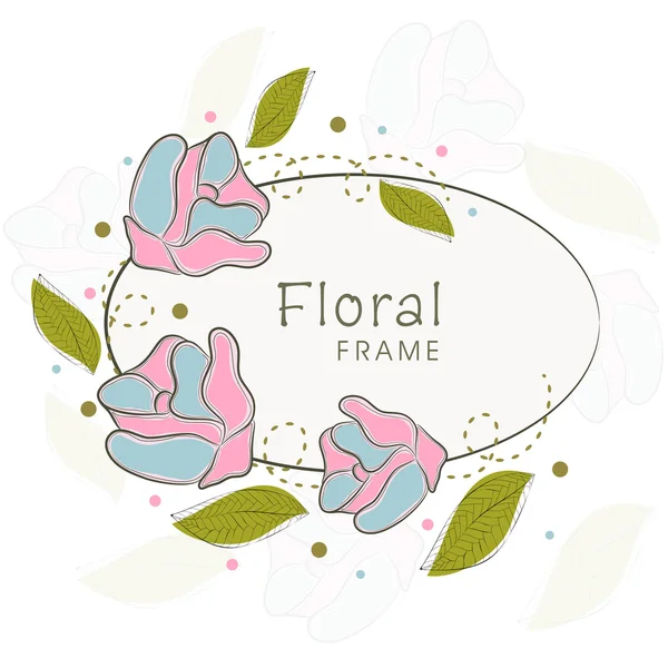 Concept van floral frame. — Stockvector