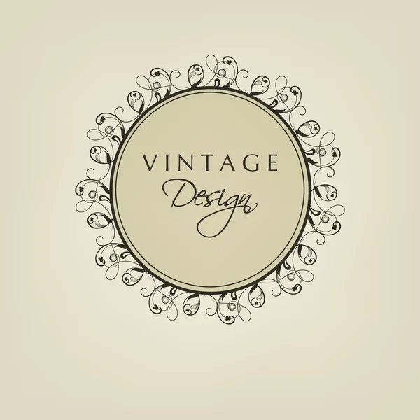 Hermoso marco decorado floral vintage . — Vector de stock