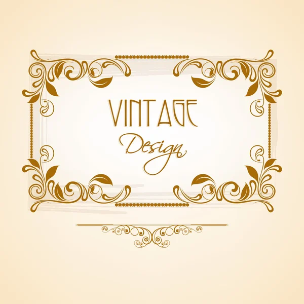 Mooie vintage floral frame. — Stockvector