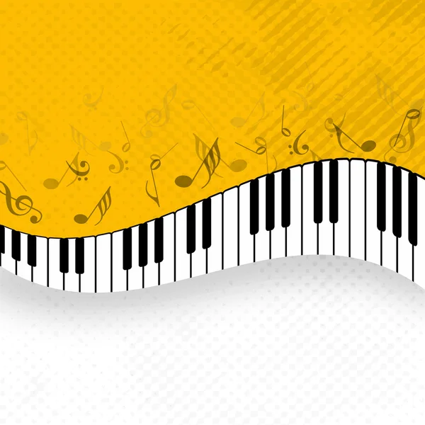 Notes de musique avec instrument de musique . — Image vectorielle