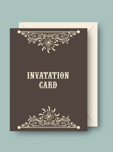 Diseño de la tarjeta de invitación con cubierta . — Archivo Imágenes Vectoriales
